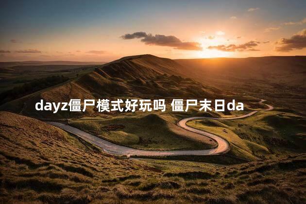 dayz僵尸模式好玩吗 僵尸末日dayz可以单机玩吗